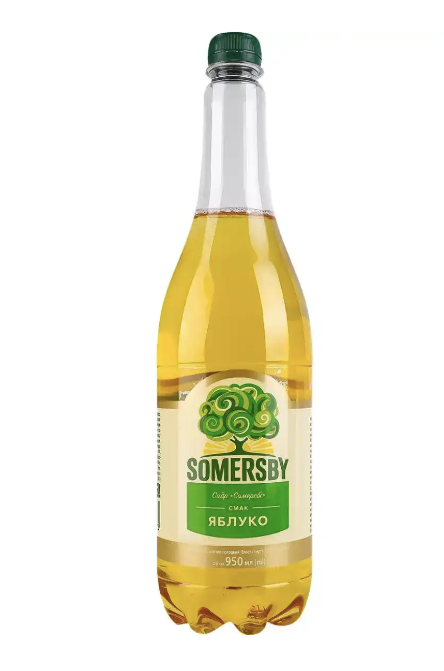 Сидр Somersby Яблуко солодкий газ. 4.7% 0.95 л ПЕТ